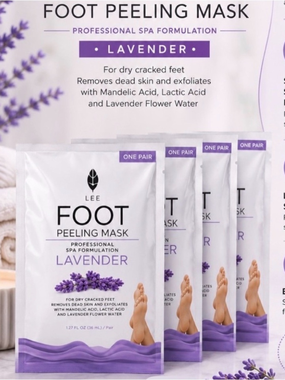Lee Lavender Foot Peeling Mask 1 Pair